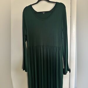 Dark Green Long Sleeve Dress XL tall